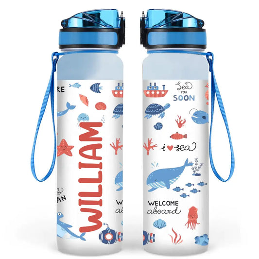 Personalized Kid Tracker Bottle - Back-To-School/Birthday Gift for Kids