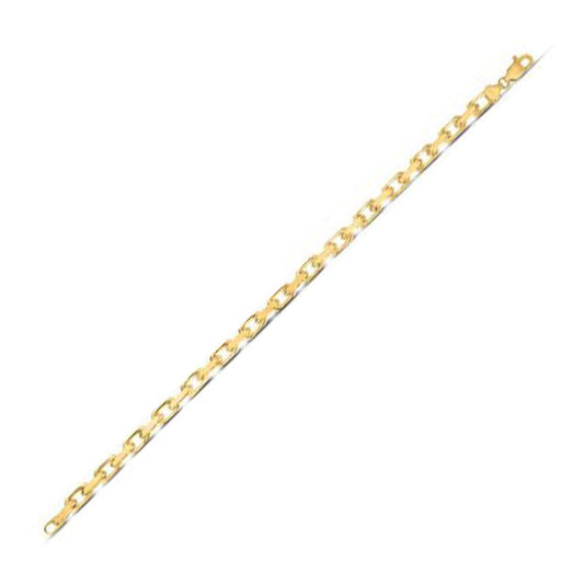 Bracelet à mailles gourmette de 4,80 mm en or jaune 14 carats