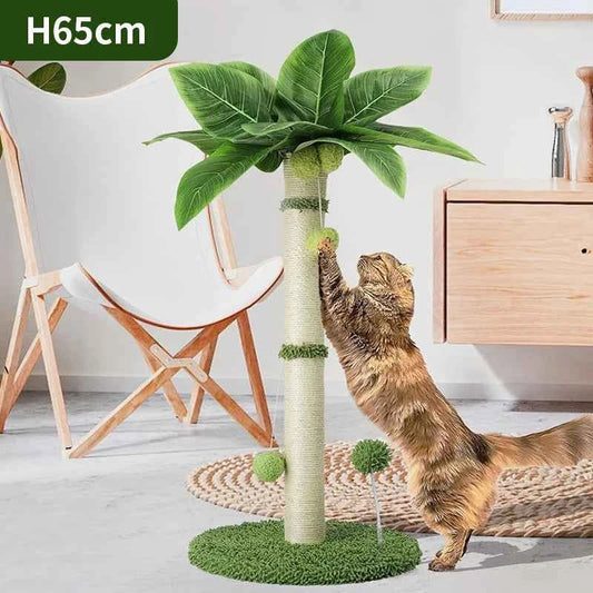 Cat Scratching Post Tree 65cm – Sisal Rope Scratch Tower with Hanging Toys