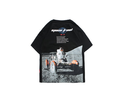 Trendy Summer Loose Fit Astronaut Print T-Shirt