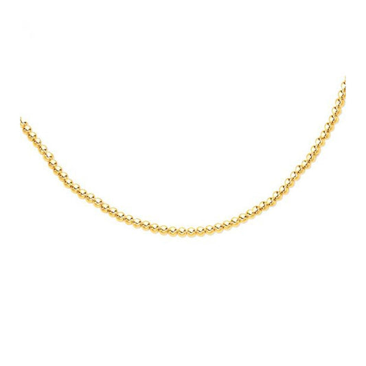Chaîne de perles en or jaune 14 carats (6 mm)