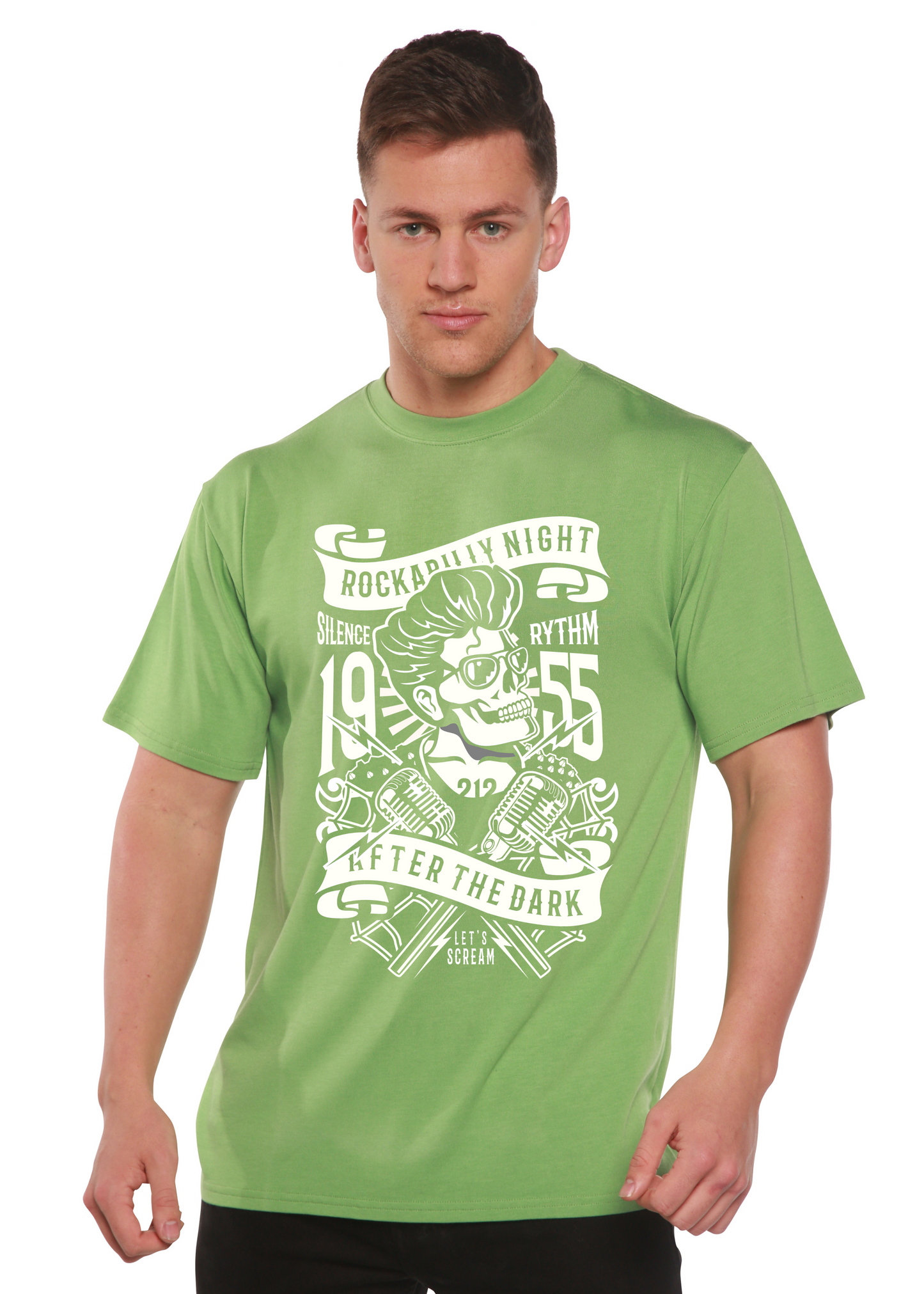Rockabilly Night Spun Bamboo® Men's Bamboo Viscose/Organic Cotton Short Sleeve Graphic T-Shirt
