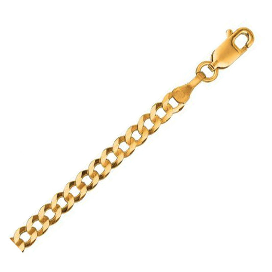 Chaîne gourmette massive en or jaune 14 carats (3,20 mm)