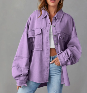 Chaqueta larga de verano cómoda y abrigo vaquero (artículo individual)