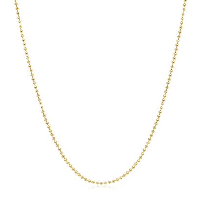 14k Yellow Gold Bead Chain 1.0mm