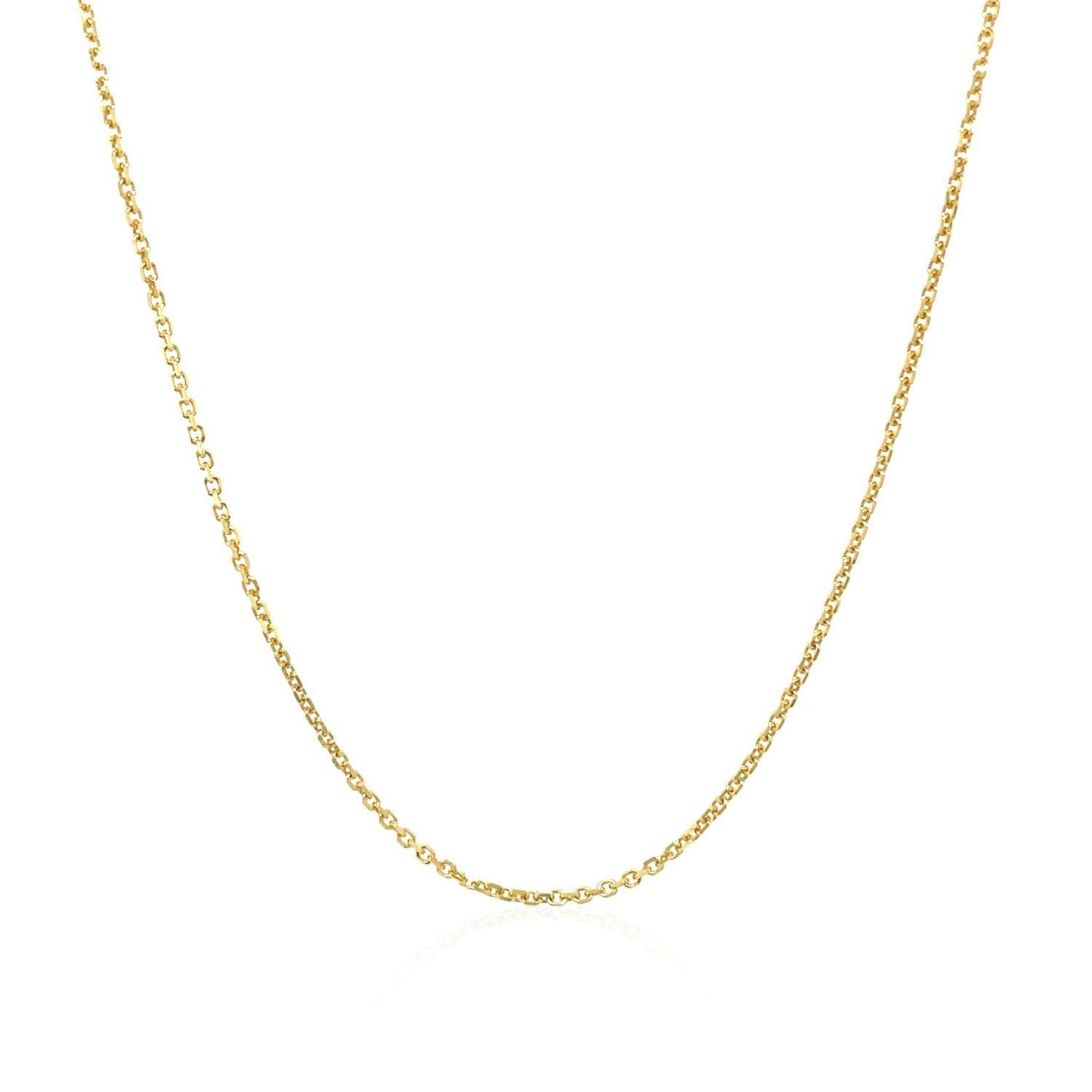 10k Yellow Gold Cable Chain 1.1mm