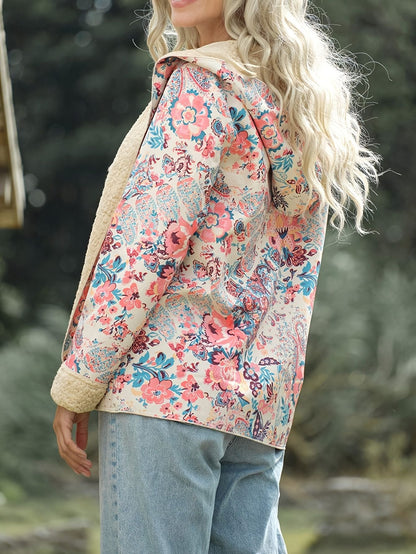 2026 Amazon European And American Cross-Border Autumn Winter New Women's Clothing Casual Artistic Printed Hooded Jacket Direct From Factory