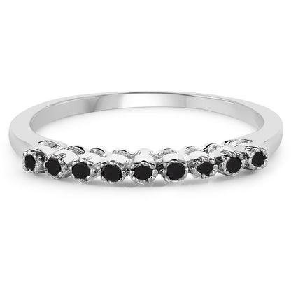 0.32 Carat Genuine Multi Diamond .925 Sterling Silver Ring