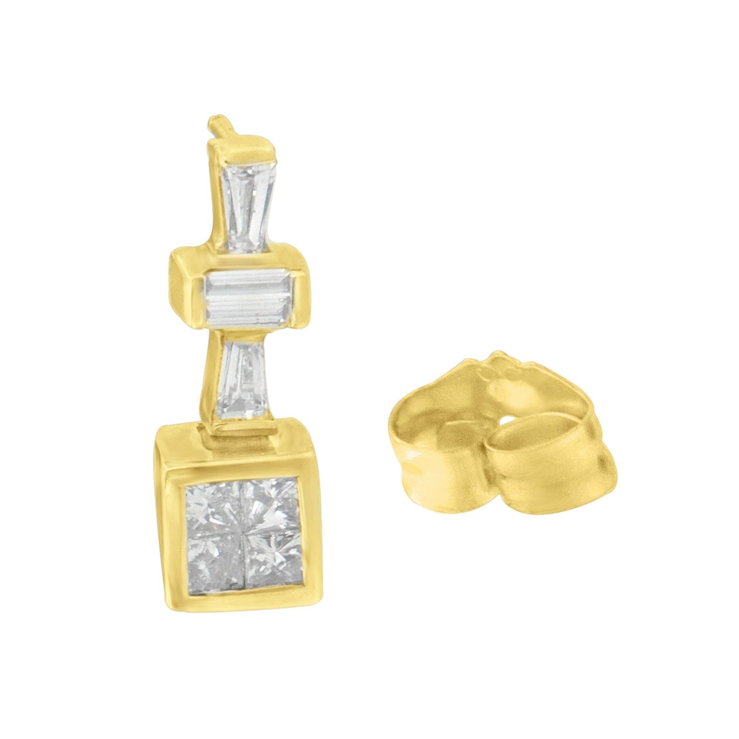 14K Yellow Gold 1 1/3 cttw Diamond Hoop Earrings (G-H, VS1-VS2)