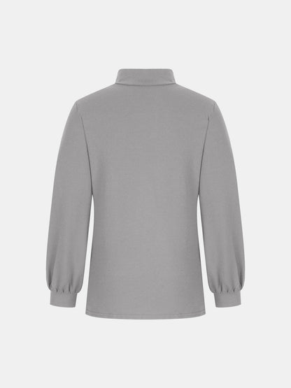 Full Size Mock Neck Long Sleeve T-Shirt