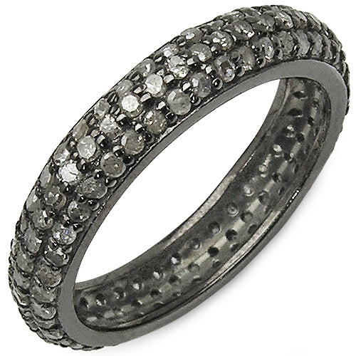1.40 Carat Genuine TLB Diamond .925 Sterling Silver Ring