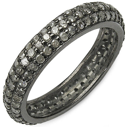 1.40 Carat Genuine TLB Diamond .925 Sterling Silver Ring
