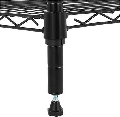 Amazon Basics 5-Shelf Tower Adjustable Storage Shelving Unit, Black, 16 D x 16 W x 54 H in