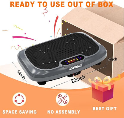 HOTWAVE Vibration Plate Exercise Machine for Lymphatic Drainage, Power Vibrating Plates Platform for Weight Loss - Whole Body Shaker Vibration Plate Machine Home Gym Shaping Fitness Workout