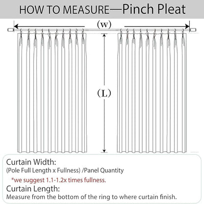 Macochico Extra Wide Full Blackout Linen Curtains for Sliding Door Browish Grey Pinch Pleated Linen Curtains 96 Inches Long for Bedroom Living Room Farmhouse with Tieback 120”Wx96”L 1 Panel