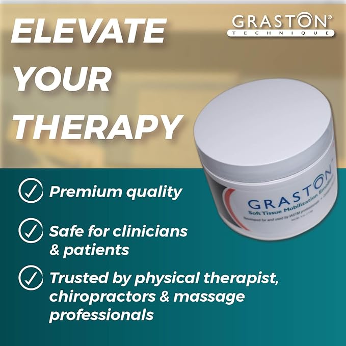 Graston Technique Vitamin E Enriched Emollient - 4oz Jar, Ideal for IASTM Lotion & Massage Therapy Cream, Perfect Vitamin E Cream for Massage and Physical Therapy, 6-Pack