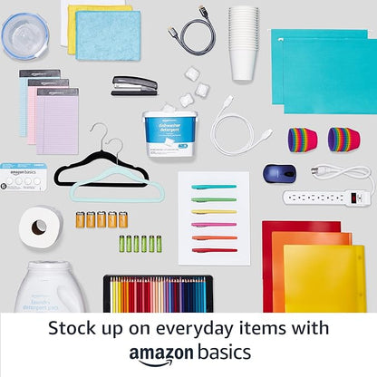 Amazon Basics 4-Shelf Steel Wire Storage Rack, Adjustable, Sturdy, Easy Assembly, 13.4 D x 23.2 W x 48 H in, Black