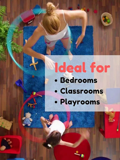 KOECKRITZ Soft and Colorful Kids Classroom Area Rugs (Passes Flammability Pill Test) Many Sizes and Bright Colors to Select from (11' Round, Froggy)