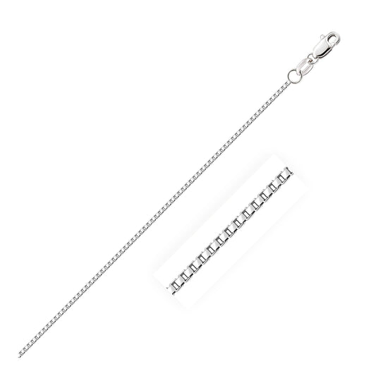 Chaîne octogonale en or blanc 14 carats (1,00 mm)