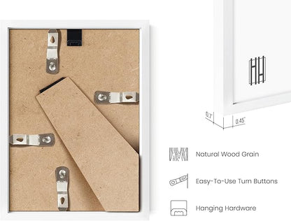 HAUS AND HUES 4x6 White Metal Picture Frames - Bulk Frames 4X6 - Features Premium Aluminum, Vertical Hanging, Easel Back for Tabletop, Home, Office (4x6 in, White, Set of 15)