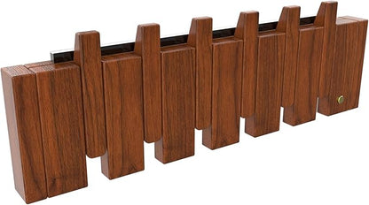 Wall Mounted Piano Key Hanger | Flip Style Hook | Entrance Wall Art Hook, Made of Oak Wood (3 Times Painted, 4 Times Polished) (LED Walnut, 6Hooks)