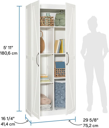 Sauder Miscellaneous Storage Cabinet, White Finish
