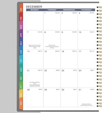 2026 Weekly Appointment Book - Appointment Book 2026, Jan 2026 - Dec 2026, Daily/Hourly Planner with Tabs, 15 Minutes, 8.26"x 11.4", Wirebound - Grey