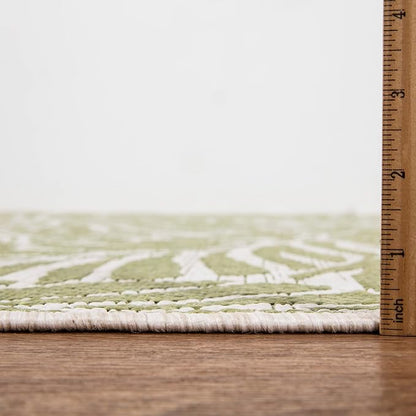 Keen Home Design Terrace Outdoor Area Rug - 5x8 Washable Indoor/Outdoor Rug for Patio, Kitchen, Balcony, Beach, Garden, Deck and Porch, Size: 5'3"x7'7"
