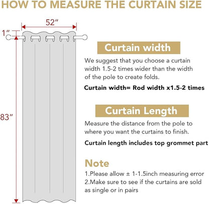 H.VERSAILTEX Room Darkening Curtains for Living Room Light Reducing Thermal Insulated Window Treatment Panels/Drapes Grommet Top 2 Panels (Washed Spice - 52 x 84 Inches)