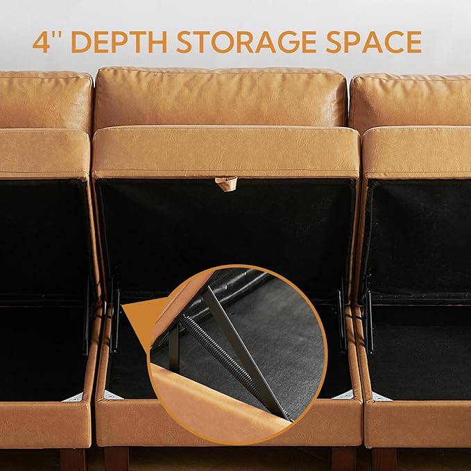 Faux Leather Modular Sofa, Module A