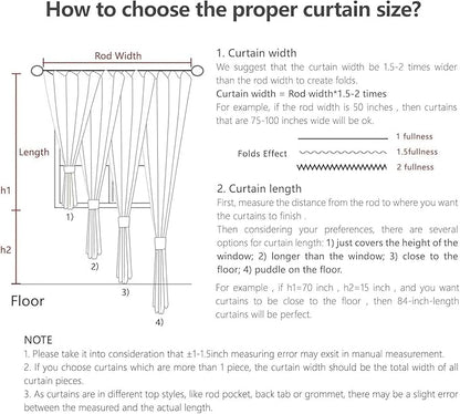 Joydeco Linen Curtains 90 Inch Length 2 Panels Set for Bedroom, Light Filtering Drapes for Living Room,Linen Blend Curtains 52 Inches Wide with Rod Pockets Back Tab (W52 x L90 Inch, Natural)