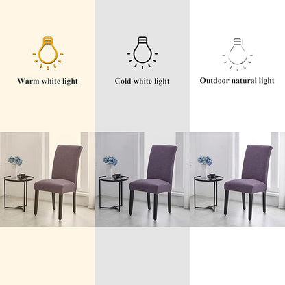 Joccun Chair Covers for Dining Room Set of 6,Dining Chair Slipcovers Stretch Dining Room Chair Covers Seat Protector,Washable Parsons Chair Cover for Home,Banquet(Grapeade,6 Pack)