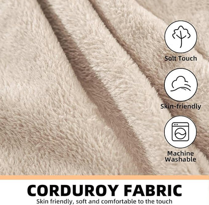 6FT,Oversized Bean Bag Chairs for Adults,Giant beanbag with Filler Included，Fluffy Memory Foam,Soft and Comfy Corduroy Fabric,Gaming Chairs Suitable for Living Room and Bedroom (Apricot, 6 Foot)