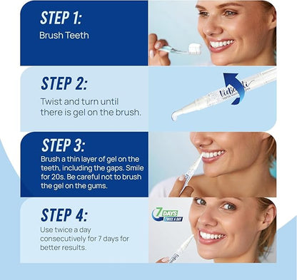 VieBeauti Teeth Whitening Pen (2 Pcs), 20+ Uses, Effective, Painless, No Sensitivity, Travel-Friendly, Easy to Use, Beautiful White Smile, Mint Flavor