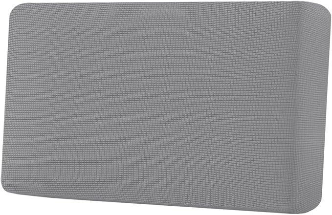 H.VERSAILTEX Super Stretch Individual Seat Cushion Covers Sofa Covers Couch Cushion Covers Slipcover Sets Thick Jacquard Textured Twill Fabric (1 Piece Loveseat Cushion Cover, Dove)