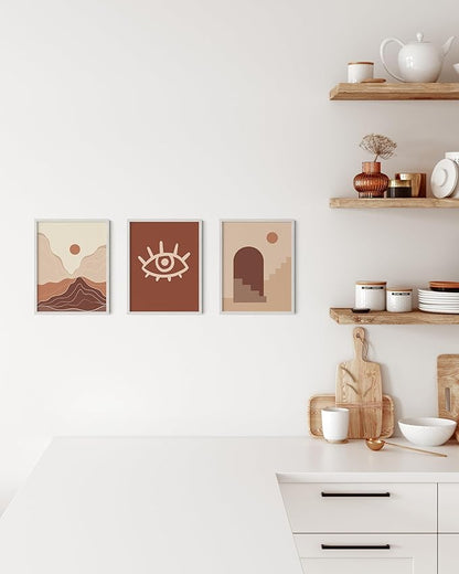HAUS AND HUES Set of 3 Wood Picture Frames 8.5 X 11 - Wood Picture Frames 8.5 X 11 Document Frames 8.5x11, Certificate Frames 8.5 X 11 Multi Pack Natural Wood Frame, 8.5 X 11 Frame (White Oak Frame)