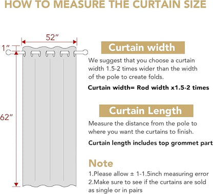 H.VERSAILTEX Blackout Window Curtain Panels Thermal Insulated Room Darkening Solid Grommet Curtains/Drapes for Bedroom Privacy Protection (Set of 2 Panels,52 by 63 Inch Long, Baby Pink)