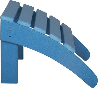 WestinTrends Outdoor Ottoman, Patio Adirondack Ottoman Foot Rest, All Weather Poly Lumber Folding Foot Stool for Adirondack Chair, Widely Used for Outside Porch Pool Lawn Backyard, Pacific Blue