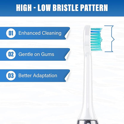 LED Whitening Electric Toothbrush – Waterproof, Sonic Brush with 6 LED Lights for Whitening, Soft Bristles, Rechargeable, Travel Case Included – Ideal Electric Toothbrush for Adults