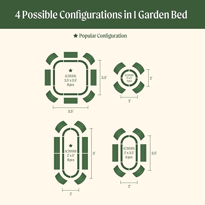 Vego garden 32" Extra Tall Raised Garden Bed Kits, 4 in 1 Modular Raised Planter Box for Vegetables Flowers Fruits Oval Metal Raised Garden Bed- Modern Gray