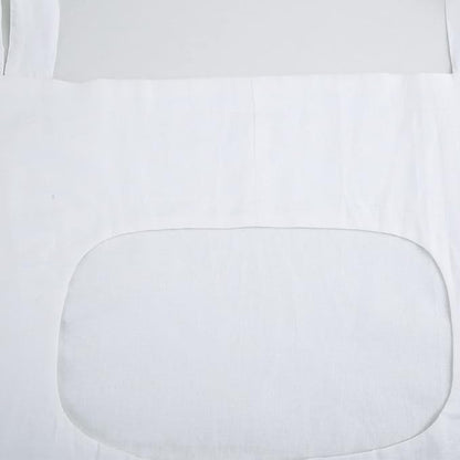 Amazhiyu 100% Linen Door Hanging Laundry Hamper Bag, 19x27 Inches (White)