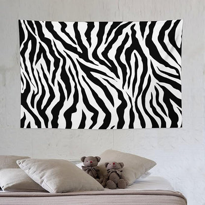 HZOHNAGO Zebra Print Tapestry Nature Wild Animals Black and White Stripe Printed Wall Tapestry Painting Wall Hanging for Bedroom Living Room Dorm 60" W x 40" H