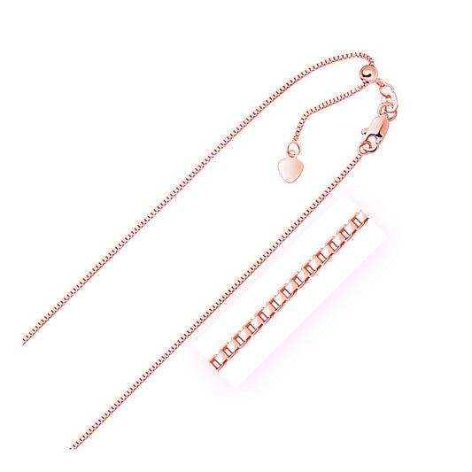 Chaîne gourmette ajustable en or rose 14 carats de 0,85 mm