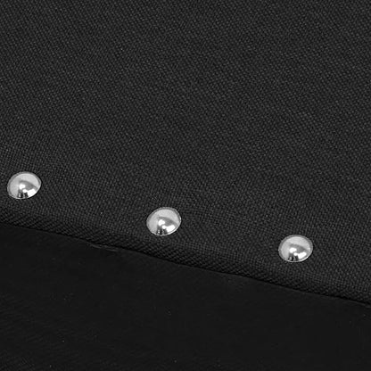 MoNiBloom 42 Inch Long Ottoman with Storage, Black Linen Foot Stool Upholstered Foam Padded Rectangular Fabric Tufted Bench Footrest for Living Room Bedroom Entry with 300 Lbs Capacity