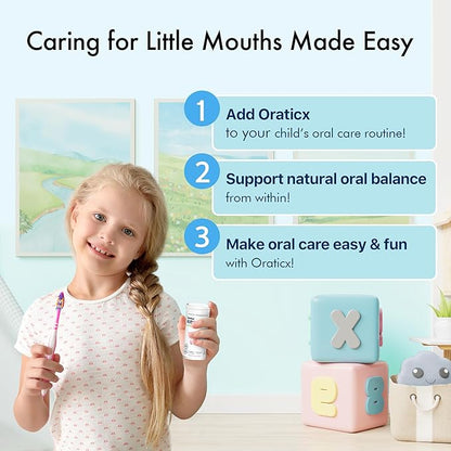 Kids Dental Probiotics for Anti-Cavity + Healthy Teeth and Gums, 8 Billion CFU Probiotics for Oral Health, Yogurt Flavor 2-Pack