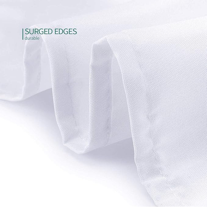 Surmente White Tablecloth for Round Tables, 70-inch Round Table Cloths for Weddings, Banquets, or Restaurants