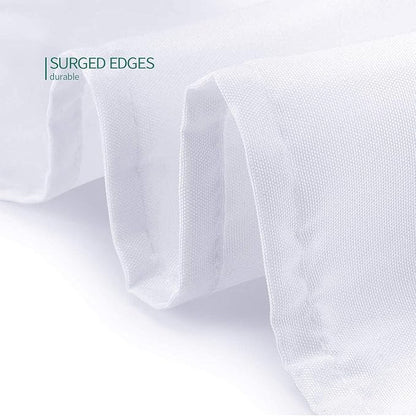 Surmente White Tablecloth for Round Tables, 70-inch Round Table Cloths for Weddings, Banquets, or Restaurants