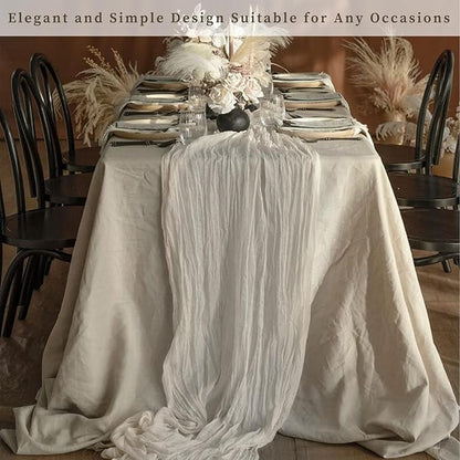 6 Pack Rose Brown Cheesecloth Table Runner 10FT Rustic Gauze Fabric Cheese Cloth Table Runner for Wedding Bridal Baby Shower Table Decor Boho Sheer Birthday Party Table Decorations 20 x 120 Inch Long