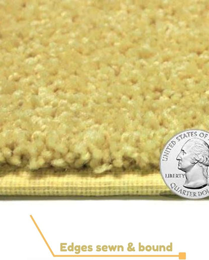 KOECKRITZ Soft and Colorful Kids Classroom Area Rugs (Passes Flammability Pill Test) Many Sizes and Bright Colors to Select from (3' Round, Lemon)