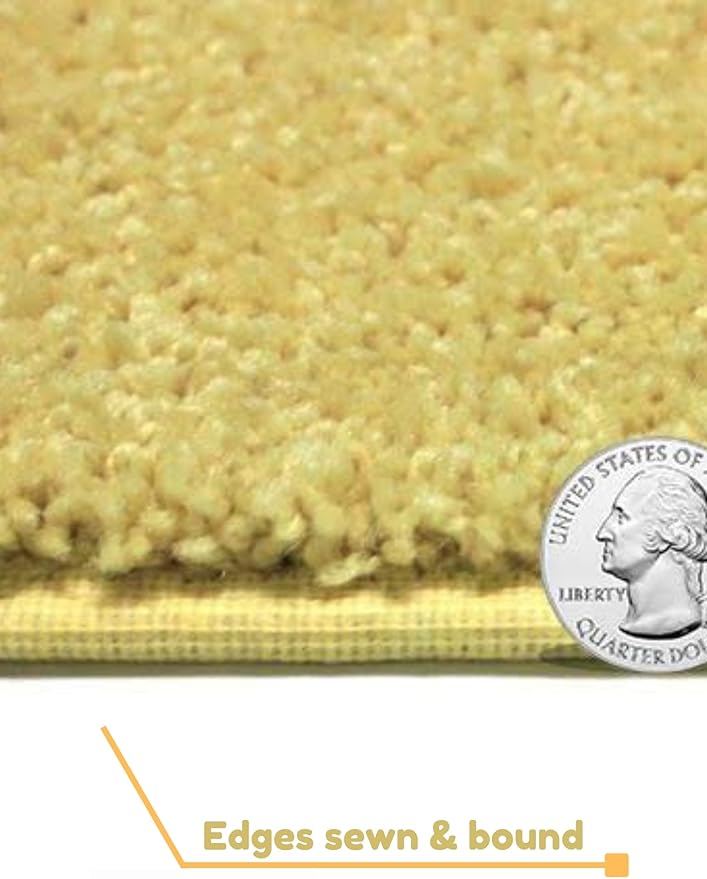KOECKRITZ Soft and Colorful Kids Classroom Area Rugs (Passes Flammability Pill Test) Many Sizes and Bright Colors to Select from (9' x 12', Lemon)